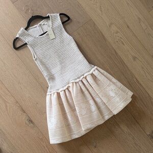 Maje Elegant Cream and Pink Formal Dress for Kids